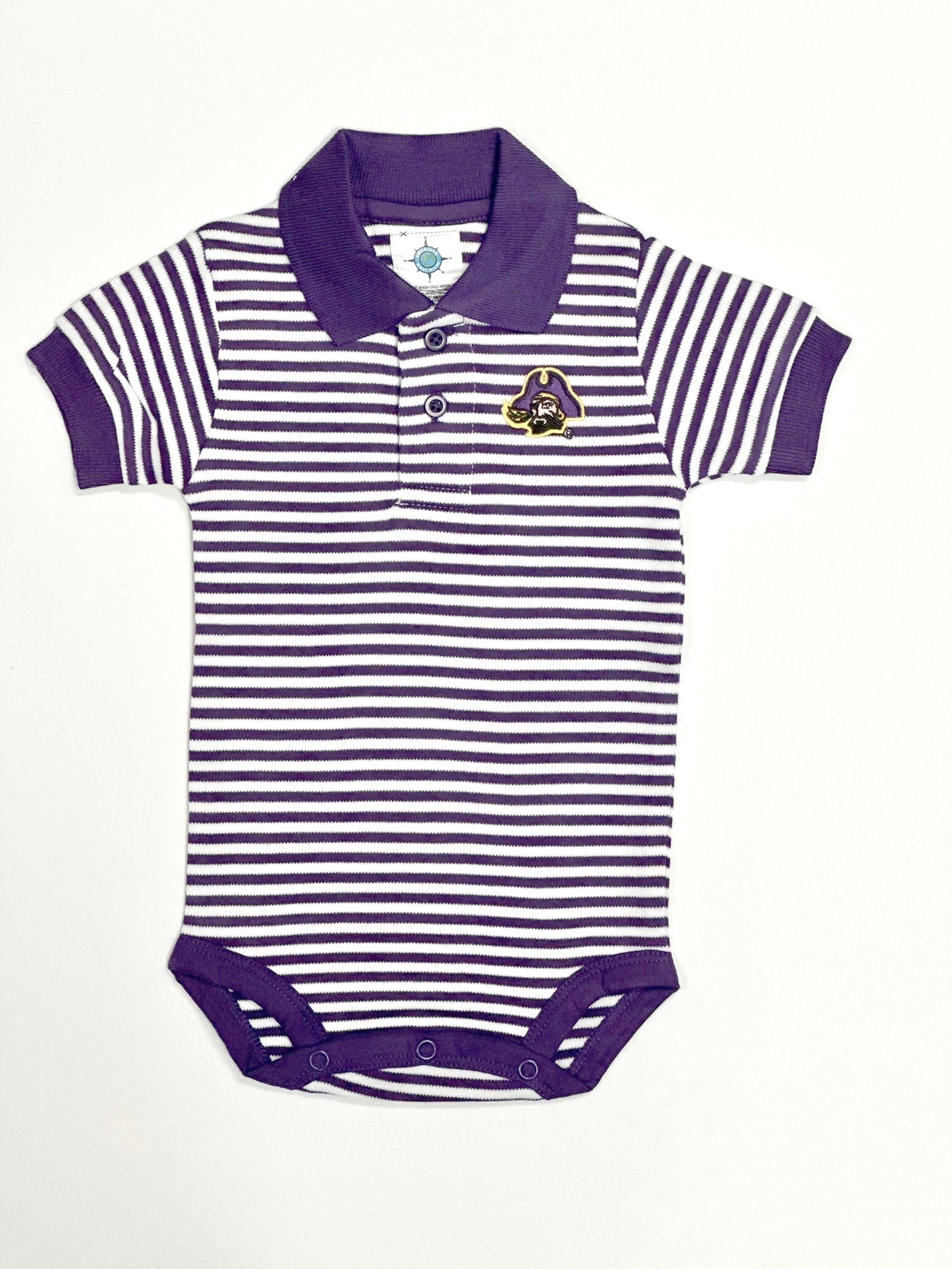 ECU Striped Polo Bodysuit