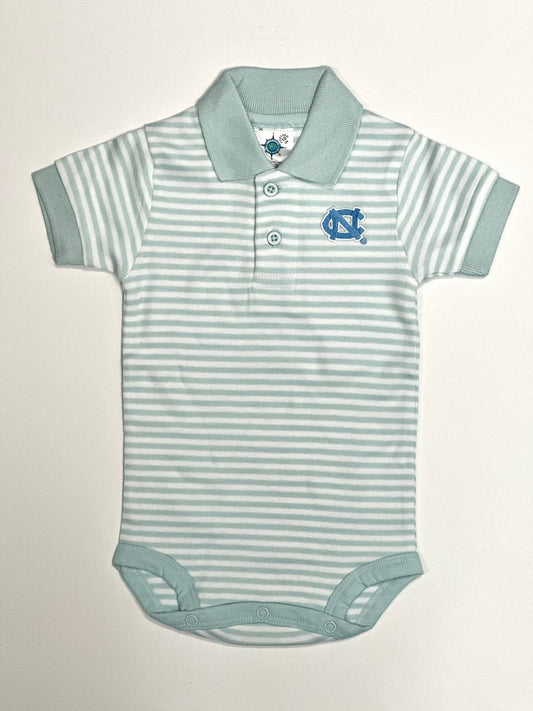 UNC Striped Polo Bodysuit