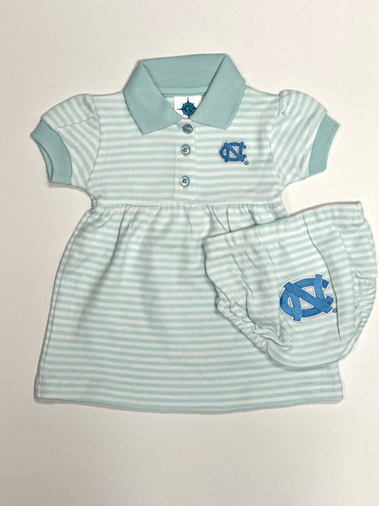 UNC Striped Game Day Dress with Bloomer