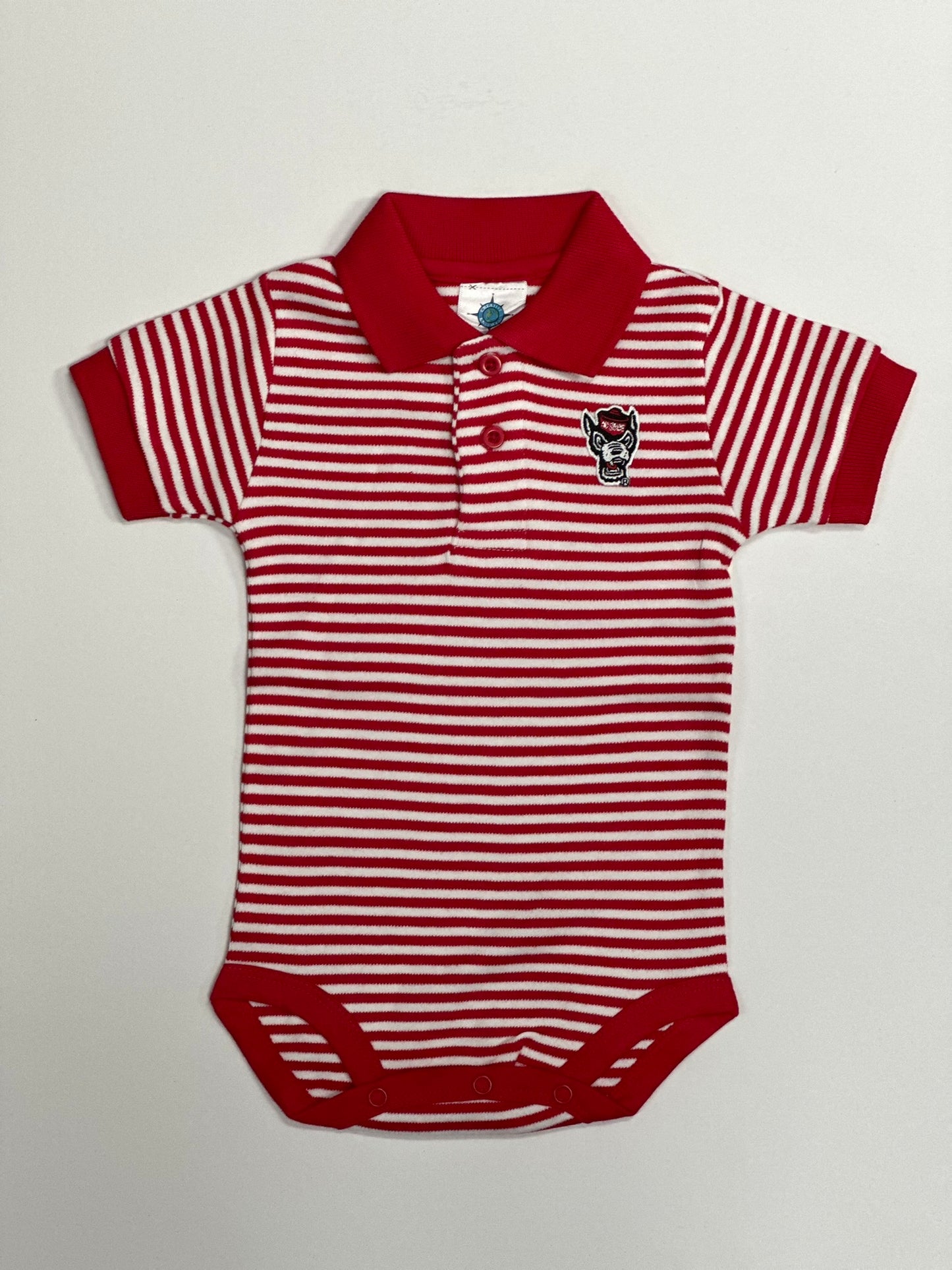 NC State Striped Polo Bodysuit